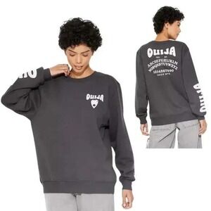 Ouija Board Spirit Halloween Crewneck Sweatshirt Gothic Black Pullover 3X Witchy